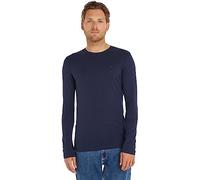 Tommy Jeans Men's Original Rib L/S Knit Tops, Blue, S