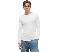 Tommy Jeans Men's Original Rib L/S Knit Tops, White, XXL