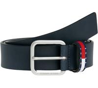 Tommy Jeans Men's Ryan Regular Belt with Leather Logo, Blue (Dark Night Navy), 39,4 inches