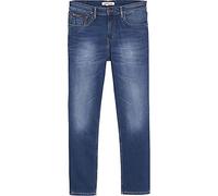 Tommy Jeans Men's Ryan Rlxd Strght Wmbs Jeans, Wilson Mid Blue Stretch, 34W / 32L
