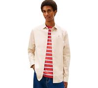 Tommy Jeans Men's Shirt Original Stretch Slim Fit, Beige (Gulf Sand), S