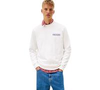 Tommy Jeans Men's Sweatshirt Entry Play with Round Neckline, White (Ecru), XL