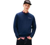 Tommy Jeans Men's Sweatshirt Linear Round Neck, Blue (Dark Night Navy), XL