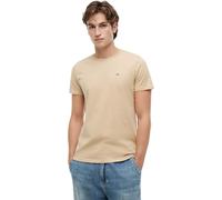 Tommy Jeans Men's T-Shirt Short Sleeve Jersey Tee Slim Fit, Beige (Gentle Gold), 4XL