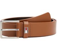 Tommy Jeans Men's TJM Flag Leather 4.0 Am0Am13416 Fixed Belt, Brown (Cognac), 85