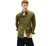 Tommy Jeans Men's TJM Original Stretch Shirt DM0DM04405 L/S Shirt, Green (Dark Greenery), XS