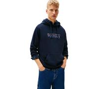 Tommy Jeans Men's TJM Reg Entry DNA Play Hood Dm0Dm22642 Pullover Hoodie, Blue (Dark Night Navy), L