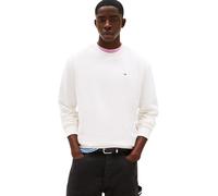TOMMY JEANS Mens Tjm Reg Flag Crew Dm0dm20741 Pullover Sweatshirt, White (Ecru), XL UK