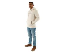 Tommy Jeans Mens Tjm Reg Linear Logo Ext Dm0dm20746 Pullover Hoodie, Beige (Oat Marl), L UK
