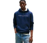 Tommy Jeans Mens Tjm Reg Linear Logo Ext Dm0dm20746 Pullover Hoodie, Blue (Dark Night Navy), XS UK