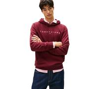 Tommy Jeans Men's TJM Reg Linear Logo Hoodie Ext Dm0Dm17985 Pullover, Red (Red Wine Multi), S