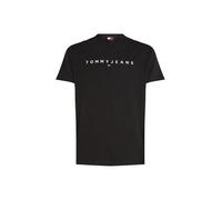 Tommy Jeans Mens TJM Reg Linear Logo Tee Ext Dm0dm20744 S/S T-Shirt, Black (Black), M UK