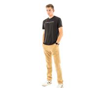 Tommy Jeans Men's TJM Reg Linear Logo Tee Ext Dm0Dm20744 S/S T-Shirt, Black (Black), XS