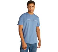 Tommy Jeans Men's TJM Reg Linear Logo Tee Ext Dm0Dm20744 S/S T-Shirt, Blue (Colorado Blue), L