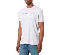 Tommy Jeans Mens TJM Reg Linear Logo Tee Ext Dm0dm20744 S/S T-Shirt, Grey (Silver Grey), M UK