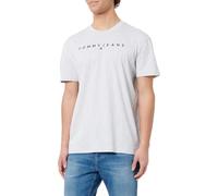 Tommy Jeans Reg Linear Logo Short Sleeve T-shirt Grey XS Men
