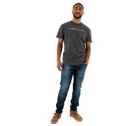 Tommy Jeans Men's TJM Reg Linear Logo Tee Ext Dm0Dm20744 S/S T-Shirt, Grey (Washed Black), XS