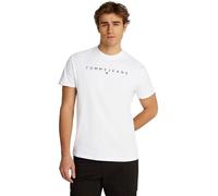 Tommy Jeans Men's TJM Reg Linear Logo Tee Ext Dm0Dm20744 S/S T-Shirt, White (White), L