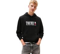 Tommy Jeans Mens Tjm Reg Rwb Dna Graphic Dm0dm22144 Pullover Hoodie, Black (Black), L UK