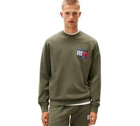 Tommy Jeans Men's TJM Reg RWB Flag Crew Ext Dm0Dm22093 Pullover Sweatshirt, Green (Pewter Green), S