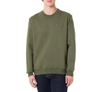 Tommy Jeans Men's TJM Reg S Flag Crew Ext Dm0Dm20741 Pullover Sweatshirt, Green (Dark Greenery), L