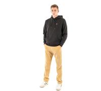 Tommy Jeans Men's TJM Reg S Flag Fleece Hoodie Dm0dm20742bds004 Zip Through Hoodie, Black (Black), L