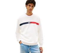 Tommy Jeans Men's Tjm Reg Sign Stripe Cnck Ext Dm0dm23019 Pullover Sweatshirt (pack of 1)