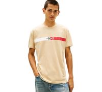 Tommy Jeans Signature Stripe Regular Fit Short Sleeve T-shirt Yellow L Men