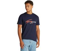 TOMMY JEANS Mens TJM Reg Signtr DNA Tee Ext Dm0dm20817 S/S T-Shirt, Blue, XL UK