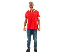 Tommy Jeans Men's TJM REG Solid Tipped Polo DM0DM18313 S/S Polo, RED (Deep Crimson), L
