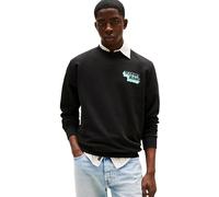 Tommy Jeans Mens Tjm Reg Stack Crew Ext Dm0dm21640 Pullover Sweatshirt, Black (Black), XXL UK