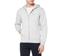 Tommy Jeans Men's Tjm Regular Fleece Zip Hoodie Dm0dm09592 Heavyweight Zip Throughs, Grey (Lt Grey Htr), 3XL