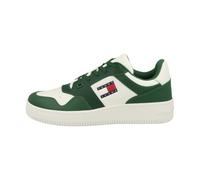 Tommy Jeans Men's TJM Retro Basket Ess Em0Em01395 Mid Top, Green (Terrain), 7 UK