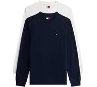 Tommy Jeans Men's TJM Slim 2PACK L/S EXT DM0DM22148 L/S T-Shirt, Multi (Ecru/Dark Night Navy), XS