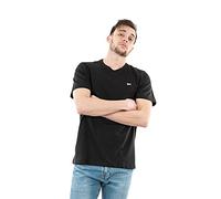 Tommy Jeans Men's Tjm Slim Jersey C Neck Ext Dm0dm09598 S/S Knit Tops, Black (Black), S