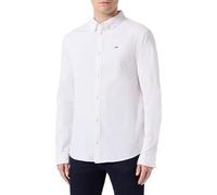 Tommy Jeans Men's TJM Slim Long Sleeve Shirt, Beige (Ancient White), XXS