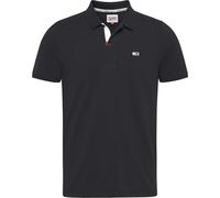 Tommy Jeans Slim Placket Short Sleeve Polo Black XL Men