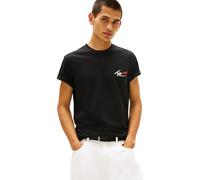 Tommy Jeans Men's TJM Slim Sign Chest Ss Tee Ext DM0DM22538 S/S T-Shirt, Black (Black), 4XL_Plus