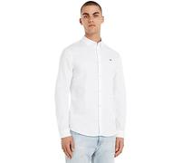 Tommy Jeans Men's Tjm Slim Stretch Oxford Shirt Dm0dm09594 T-Shirt, White, S