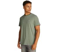 Tommy Jeans Mens TJM Slim Stripe Tee Dm0dm20377 S/S T-Shirt, Green (Aruba Green/Ecru), M UK