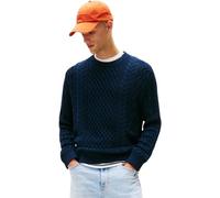 Tommy Jeans Mens TJM SLM Badge Cable Knit Dm0dm22101 Pullover Sweater, Blue (Dark Night Navy Tonal), XXL UK