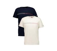 TOMMY JEANS Men's TJM SLM Entry Grphc T Ext 2 Pck Dm0Dm21902 S/S T-Shirt, Multi (Dark Night Navy/Ecru), XXL