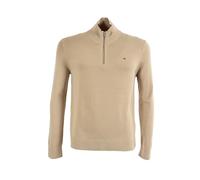 Tommy Jeans Men's TJM SLM Ess Light ¼ Zip SWTR Ext Dm0Dm21654 Half Sweater, Beige (Gulf Sand), M