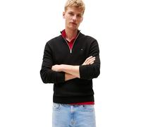 Tommy Jeans Mens TJM SLM Light ¼ SWTR Ext Dm0dm21654 Half Zip Sweater, Black (Black), 4XL Plus UK