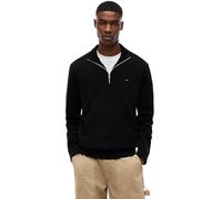 Tommy Jeans Mens TJM SLM Light ¼ SWTR Ext Dm0dm21654 Half Zip Sweater, Black (Black), XL UK