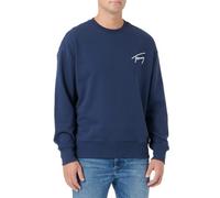 Tommy Jeans Men's Tjm Tommy Signature Crew Sweatshirts, Twilight Navy, L