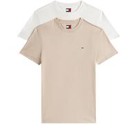 Tommy Jeans Men's TJM XSLIM 2PACK Jersey TEE EXT DM0DM20687 S/S T-Shirt, Multi (Ecru/Gulf Sand), 3XL