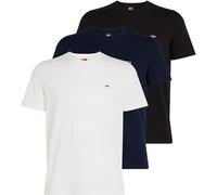 Tommy Jeans Mens TJM Xslim 3 Pack Tee Dm0dm21579 S/S T-Shirt, Multi (Ecru/Black/Dark Night Navy), XXL UK