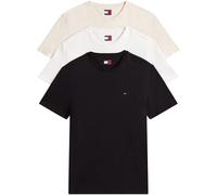 Tommy Jeans Mens TJM Xslim 3 Pack Tee Dm0dm21579 S/S T-Shirt, Multi (Ecru/Desert Sand Dune/Black), XS UK