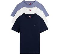 Tommy Jeans Mens TJM Xslim 3 Pack Tee Dm0dm21579 S/S T-Shirt, Multi (Ecru/Drk NGHT Nv/Blu Mmnt), S UK